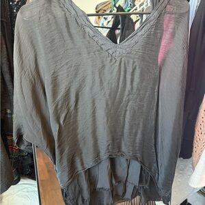 Chic Black V-Neck Women's Blouse